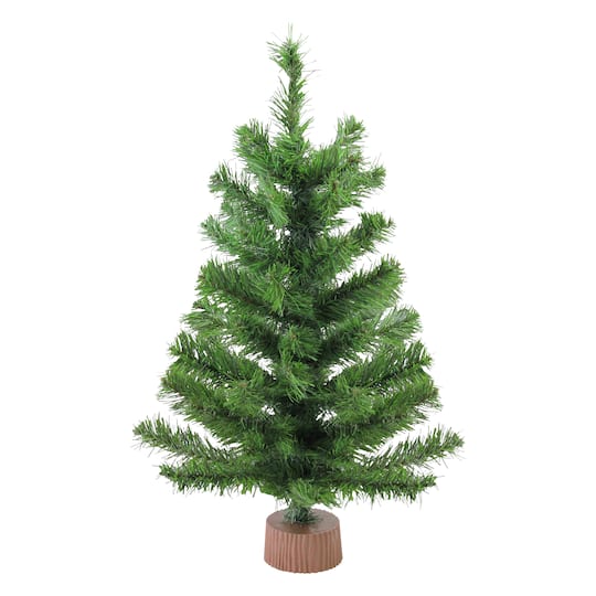 24&#x22; Unlit Mini Pine Medium Artificial Christmas Tree